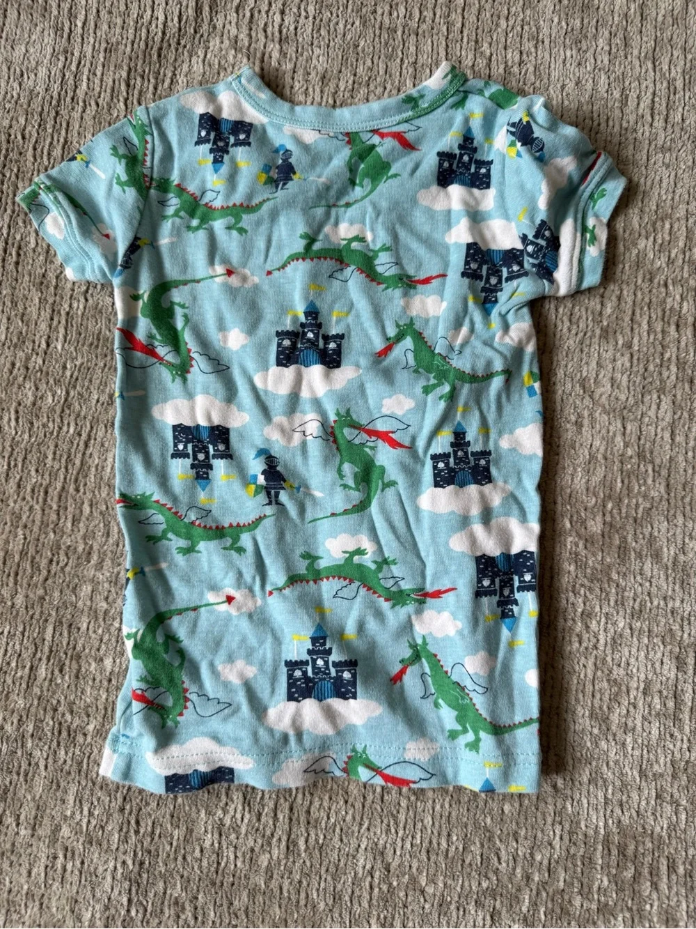 Baby Gap Dragon Castle Pajama Set Size 5 Fantasy Cotton Short Sleeve